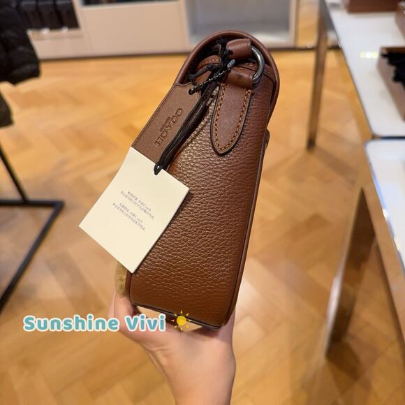 NWT COACH Lucas Crossbody Bag In Signature Canvas Gunmetal CDC33 - Picture 5 of 7